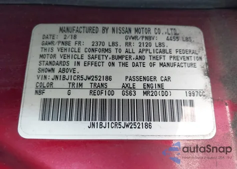 2018 Nissan Rogue Sport S z USA, uszkodzony, nr VIN JN1BJ1CR5JW252186